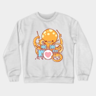 Octopus Drummer Crewneck Sweatshirt